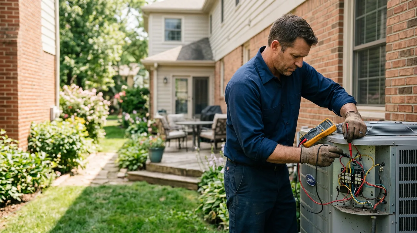 HVAC technician working near Geary, OK